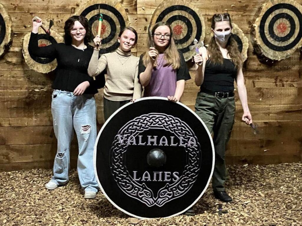 axe throwing for kids at valhalla lanes